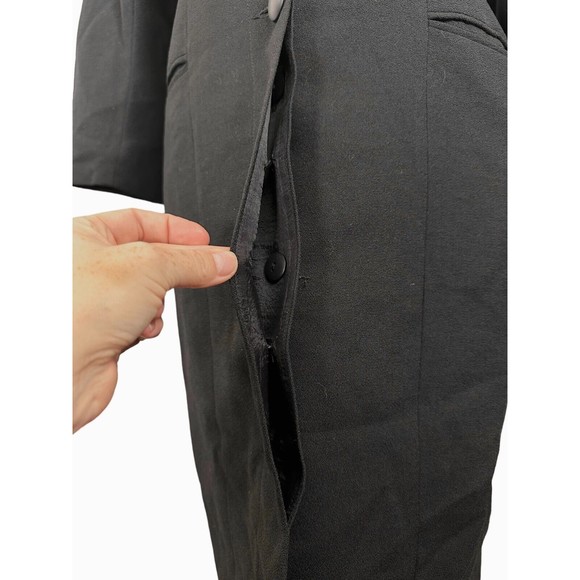 Vintage Tahari Wool Blend Notch Collar Trench Coat Women's 8 - Picture 14 of 16